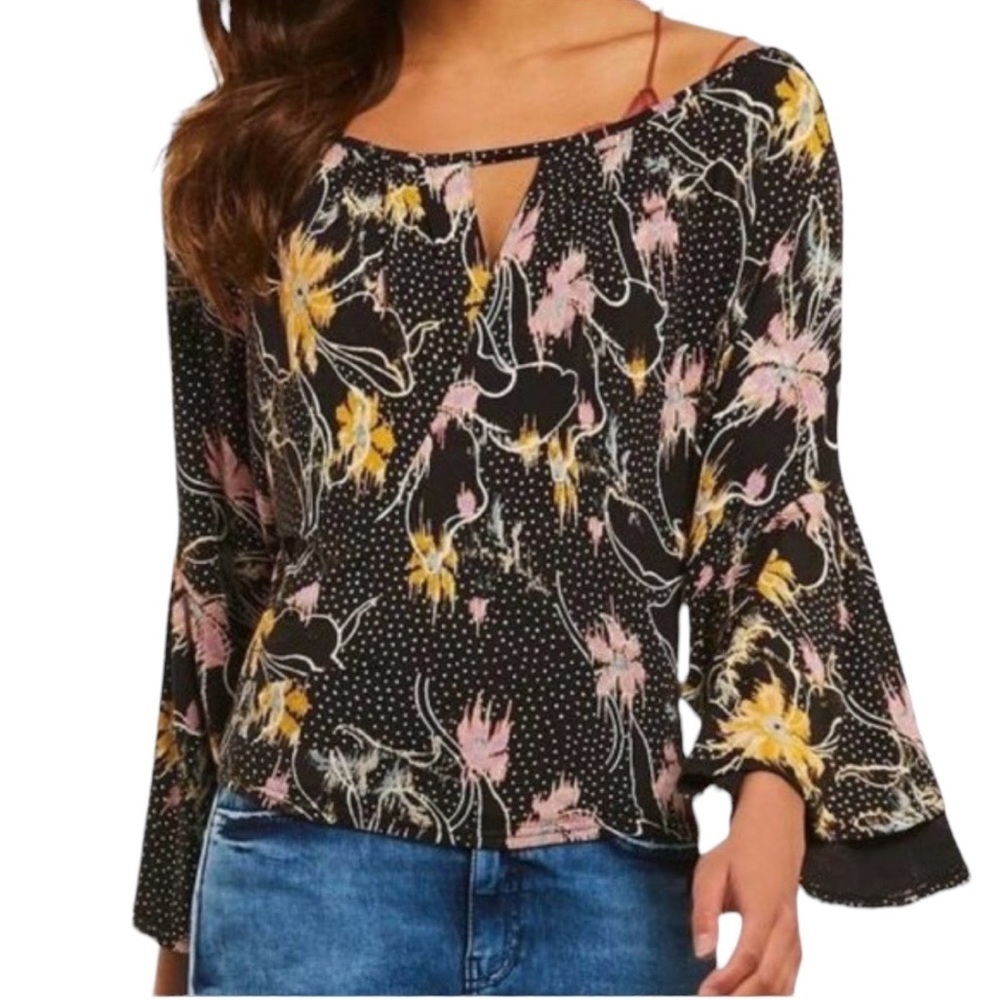 Free People Last Time Bell Sleeve Top